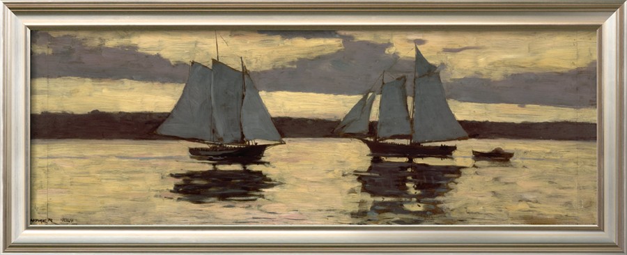 Gloucester, Mackerel Fleet at Sunset, c.1884 By Winslow Homer